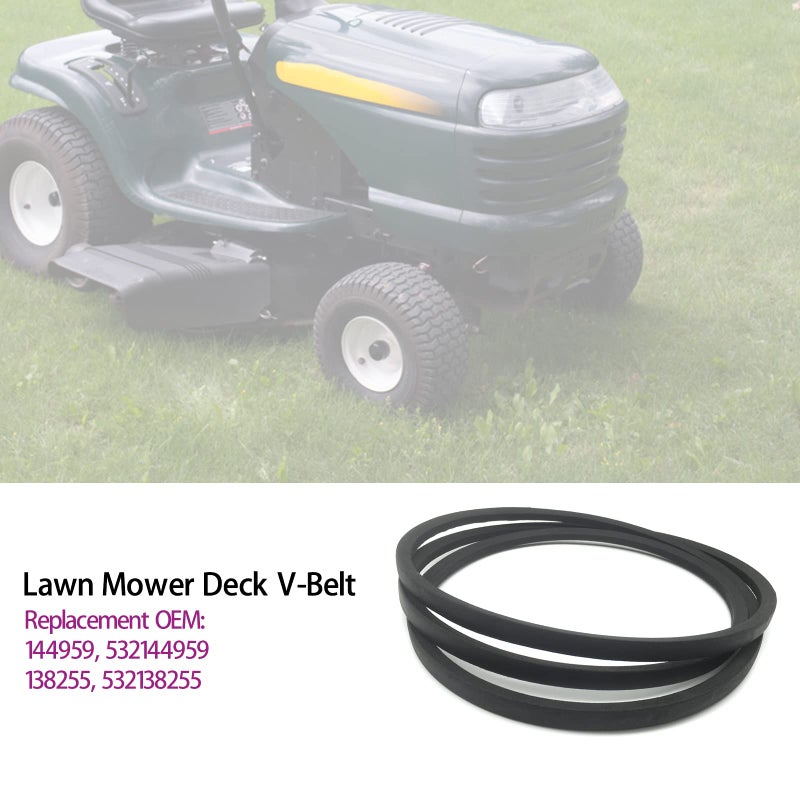 Rinlius 144959 Deck Belt (1/2"" x 95"") fits Craftsman LT1000 LT2000 LT3000 DYT4000 42 inch Deck Riding Mower, Husqvarna Poulan AYP Lawn Mower Replaces OEM 138255 532144959 532138255 - Image 2